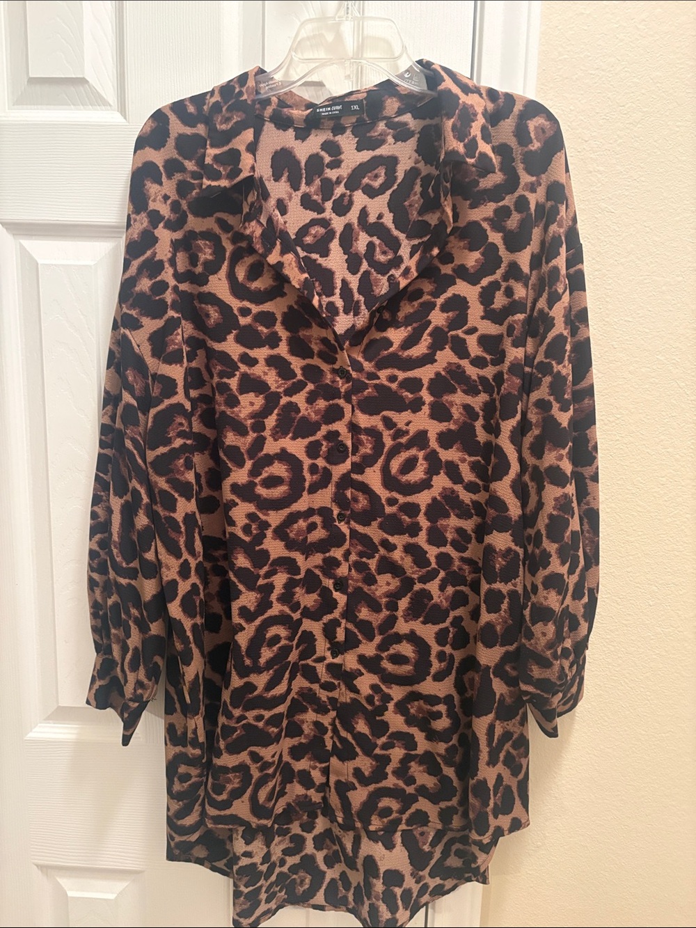 SHEIN Brown & Black Leopard Print Blazer